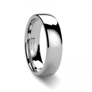 PLATINA Round White Tungsten Carbide Ring