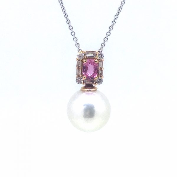 18k White Gold with 10mm Pearl