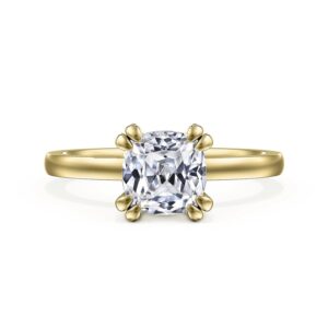14K Yellow Gold Diamond Engagement Ring