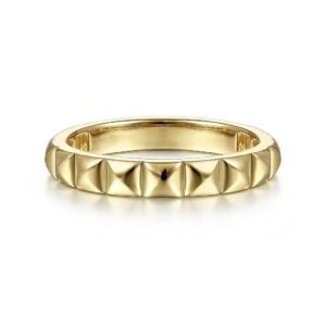 14K Yellow Gold Pyramid Ring