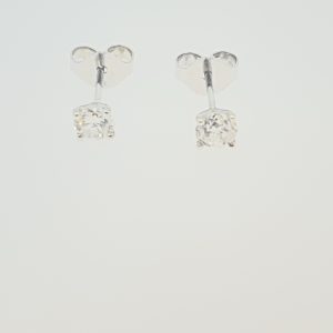 Estate 14K White Gold .60 ct Diamond Stud Earrings