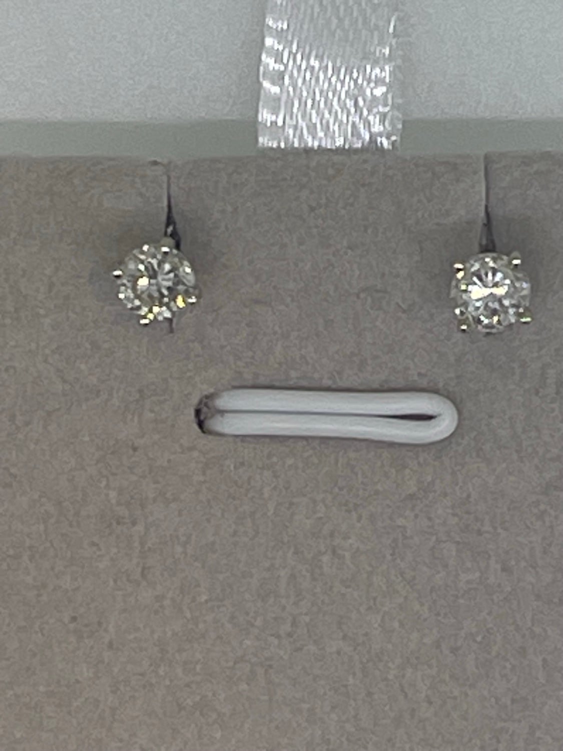 Estate 14K White Gold .60 ct Diamond Stud Earrings - Image 2