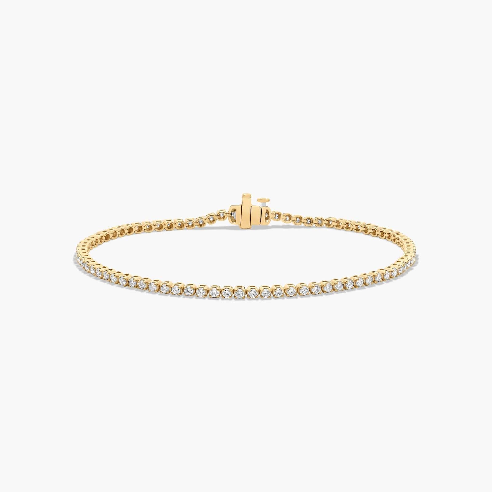 14K Yellow Gold 1.75ctw Lab Grown Diamond Tennis Bracelet
