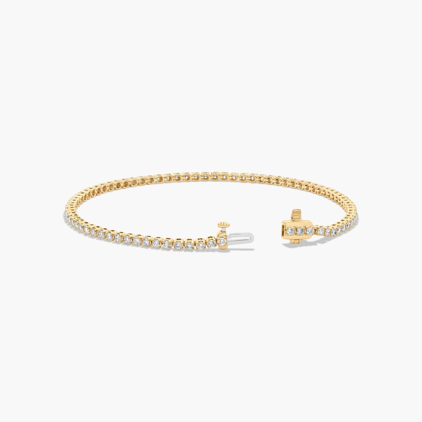 14K Yellow Gold 1.75ctw Lab Grown Diamond Tennis Bracelet - Image 2