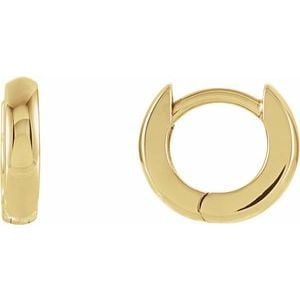14K Gold Hinged Hoop Earrings — 9.5 mm to 20 mm