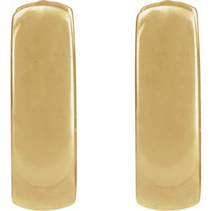 14K Gold Hinged Hoop Earrings — 8 mm to 20 mm