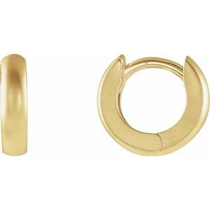 14K Gold Hinged Hoop Earrings — 9.5 mm to 20 mm