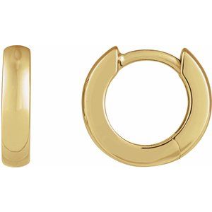 14K Gold Hinged Hoop Earrings — 12 mm (2.7 mm width)