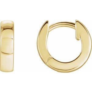 14K Gold Hinged Hoop Earrings — 9.5 mm to 20 mm
