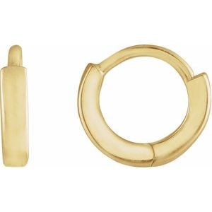 14K Gold Hinged Hoop Earrings — 8 mm to 25 mm