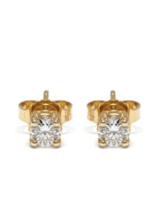 14K Yellow Gold Moissanite Stud Earrings - 0.46 ctw