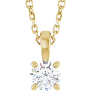Lab-Grown Diamond Solitaire Pendant - Image 4