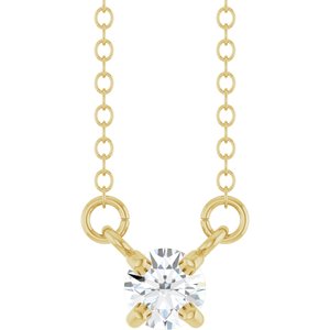 Lab-Grown Diamond Solitaire Necklace