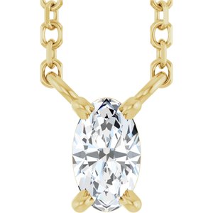 Lab-Grown Diamond Solitaire Necklace