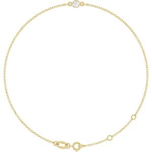 Lab-Grown Diamond Bezel-Set Link Bracelet