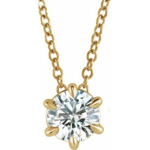 Lab-Grown Diamond Solitaire Slide Pendant