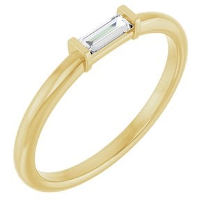 Lab-Grown Diamond Baguette Stackable Ring