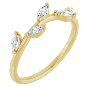 Lab-Grown Diamond Leaf Ring