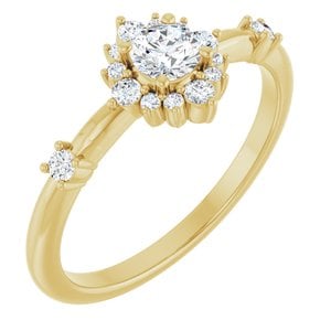 Lab-Grown Diamond Halo-Style Ring