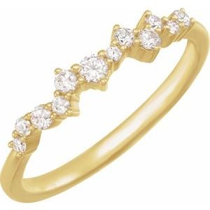 Lab-Grown Diamond Scattered Stackable Ring