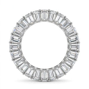 14K White Gold Moissanite Eternity Ring